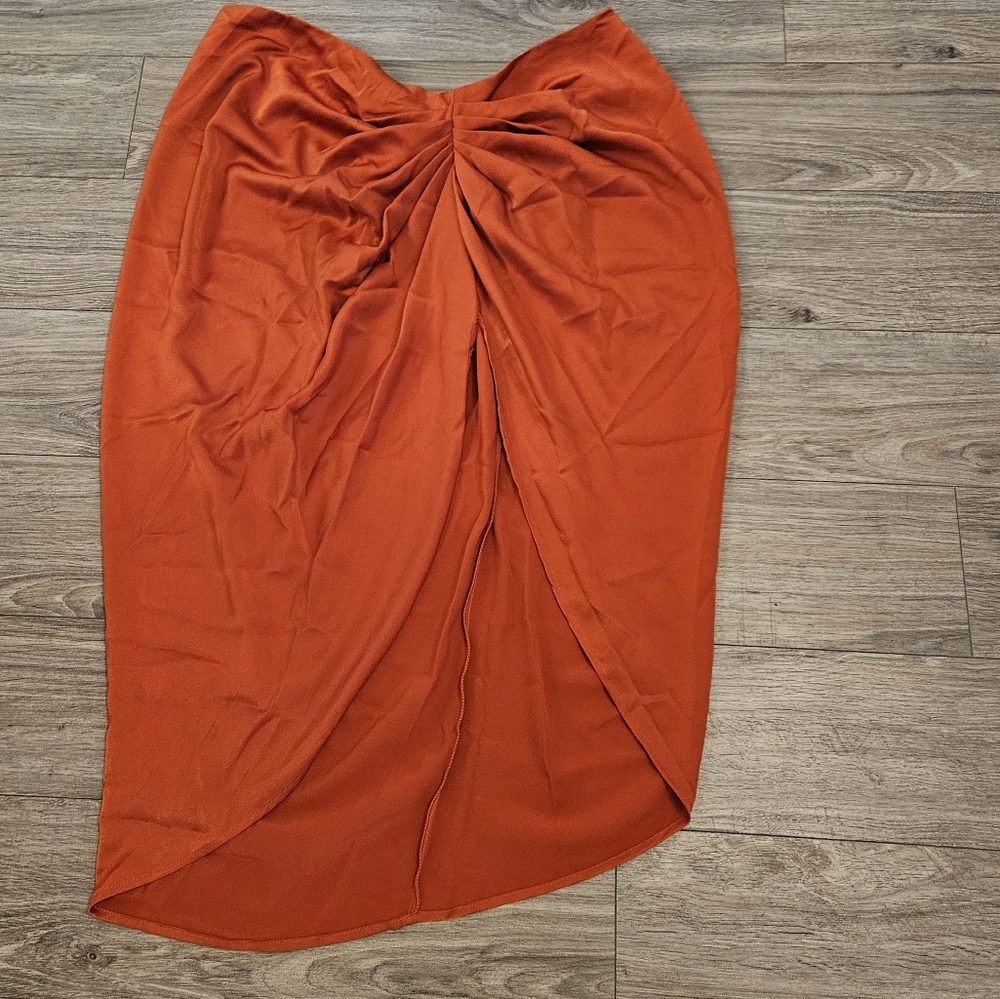 SHEIN Orange Ruched‎ Skirt